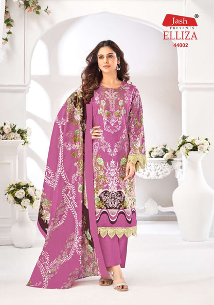 एलिज़ा वॉल्यूम 44 जैश कॉटन कराची सलवार सूट निर्यातक गुजरात