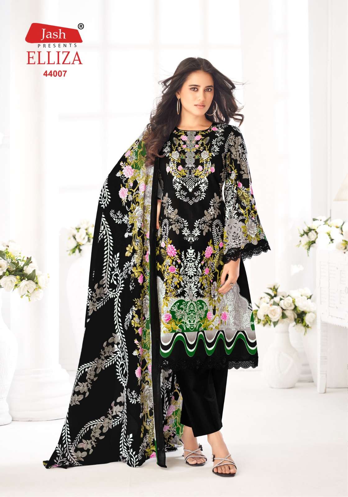 एलिज़ा वॉल्यूम 44 जैश कॉटन कराची सलवार सूट निर्यातक गुजरात