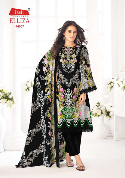 एलिज़ा वॉल्यूम 44 जैश कॉटन कराची सलवार सूट निर्यातक गुजरात