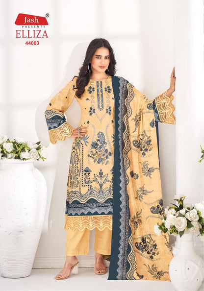 एलिज़ा वॉल्यूम 44 जैश कॉटन कराची सलवार सूट निर्यातक गुजरात