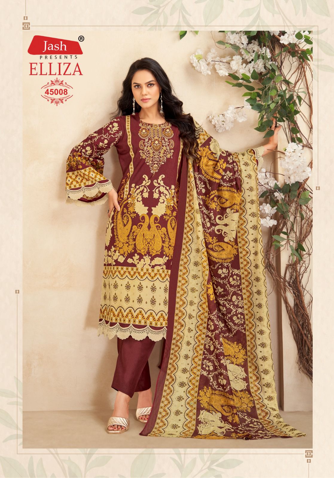 Elliza Vol 45 Jash Pure Cotton Karachi Salwar Suits Wholesale Price