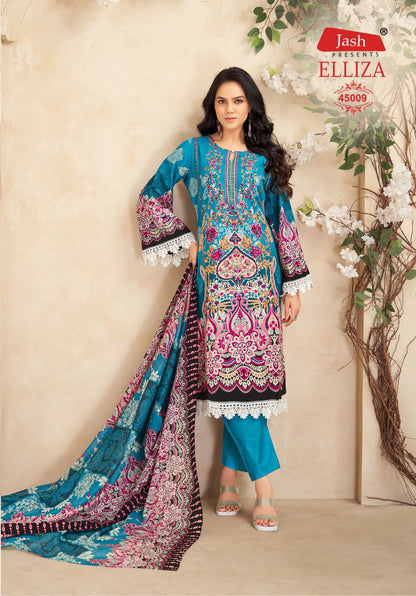 Elliza Vol 45 Jash Pure Cotton Karachi Salwar Suits Wholesale Price