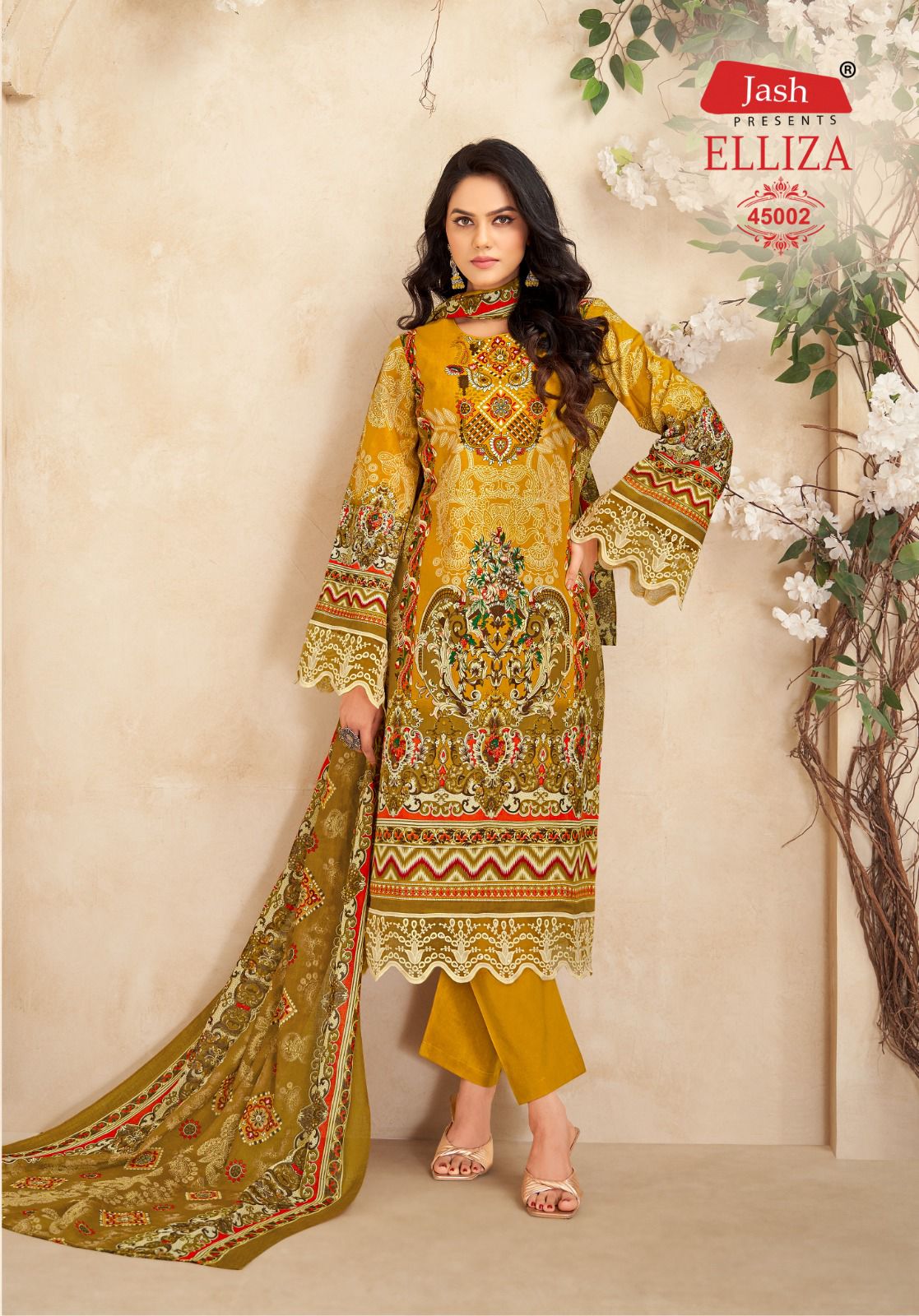 Elliza Vol 45 Jash Pure Cotton Karachi Salwar Suits Wholesale Price