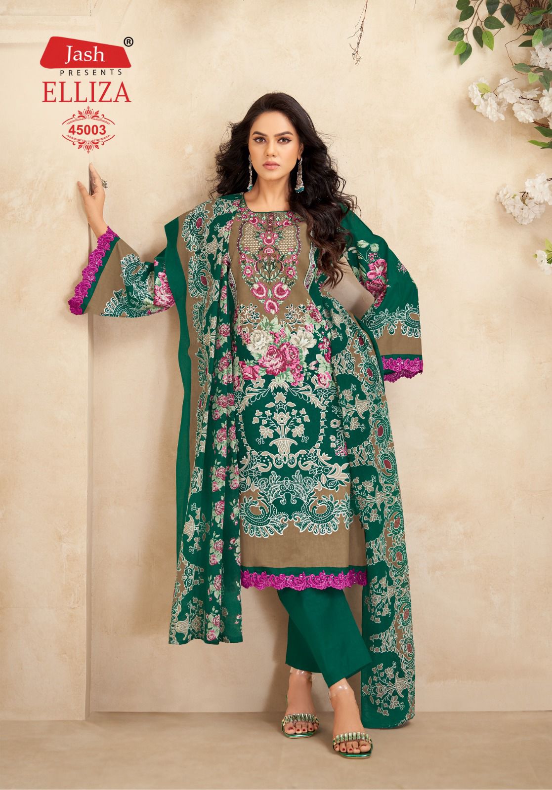 Elliza Vol 45 Jash Pure Cotton Karachi Salwar Suits Wholesale Price