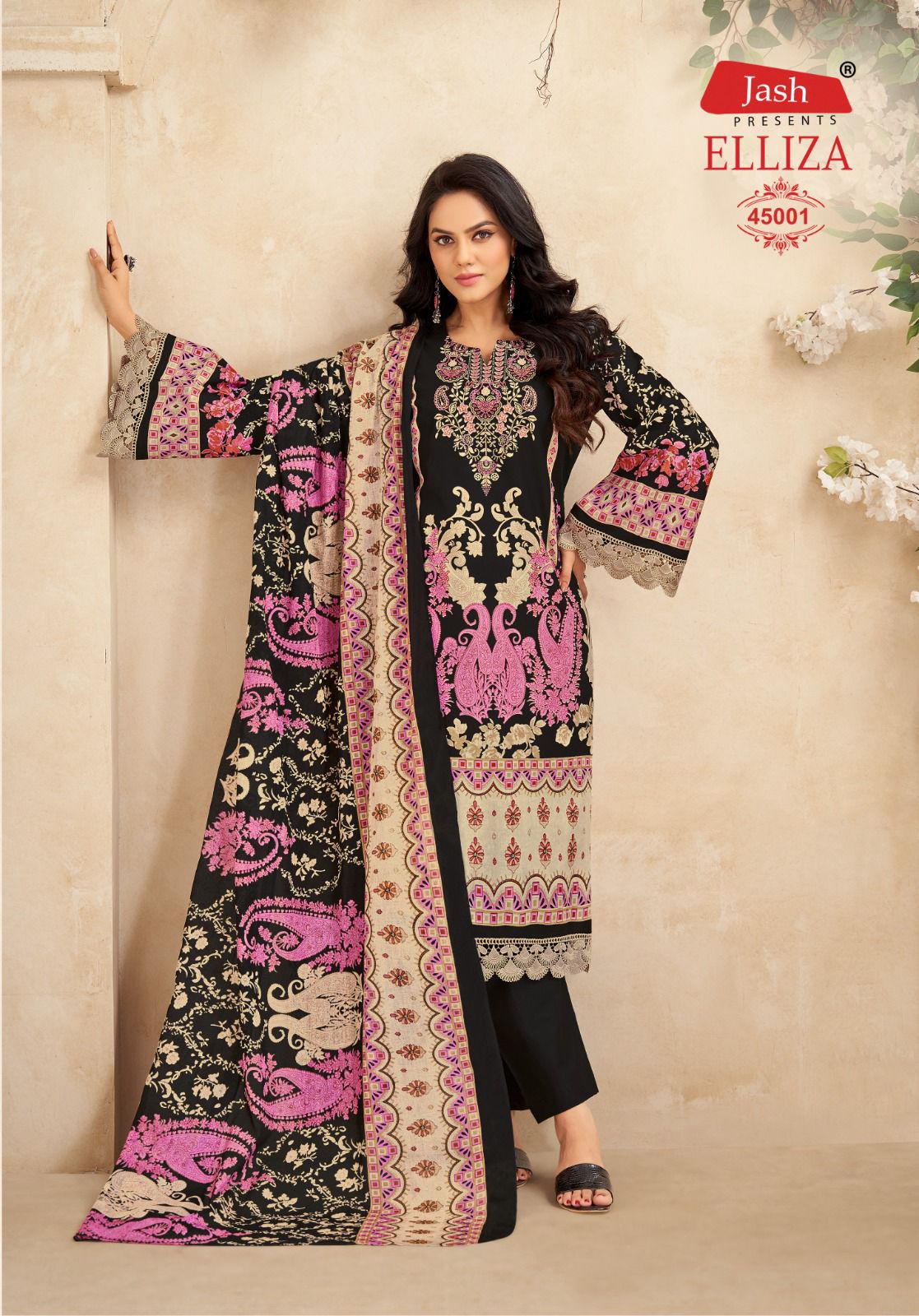 Elliza Vol 45 Jash Pure Cotton Karachi Salwar Suits Wholesale Price