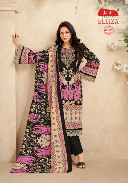 Elliza Vol 45 Jash Pure Cotton Karachi Salwar Suits Wholesale Price