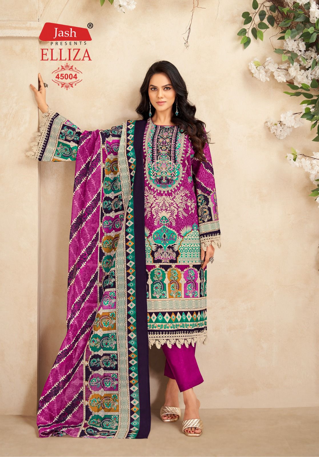 Elliza Vol 45 Jash Pure Cotton Karachi Salwar Suits Wholesale Price