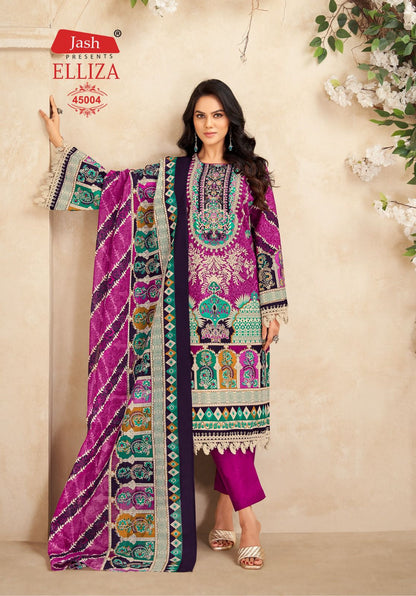 Elliza Vol 45 Jash Pure Cotton Karachi Salwar Suits Wholesale Price