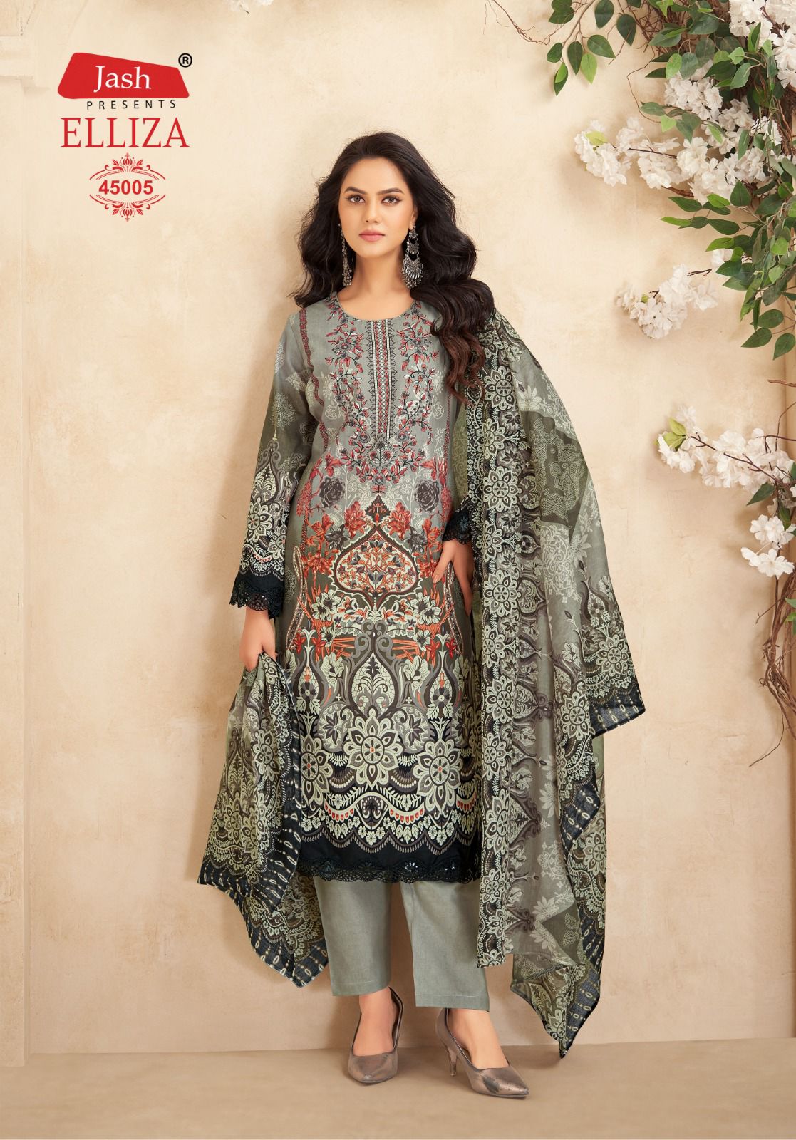 Elliza Vol 45 Jash Pure Cotton Karachi Salwar Suits Wholesale Price