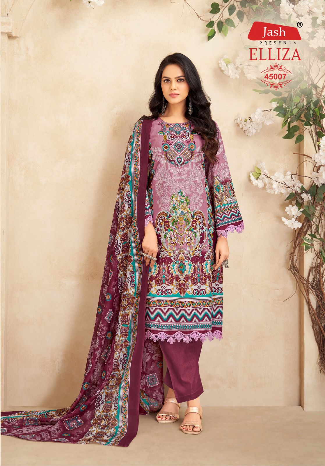 Elliza Vol 45 Jash Pure Cotton Karachi Salwar Suits Wholesale Price