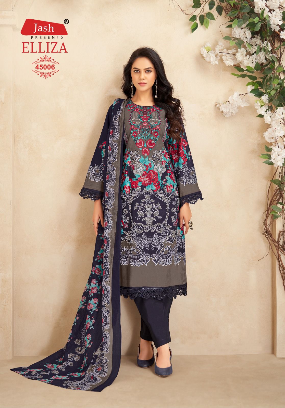 Elliza Vol 45 Jash Pure Cotton Karachi Salwar Suits Wholesale Price