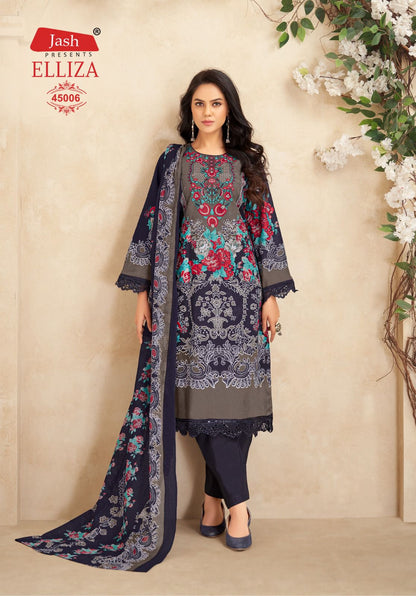 Elliza Vol 45 Jash Pure Cotton Karachi Salwar Suits Wholesale Price
