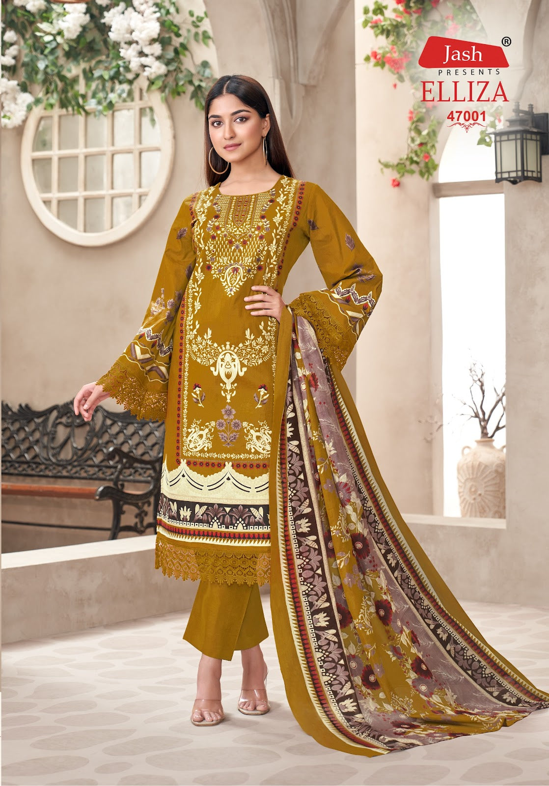 Elliza Vol 47 Jash Lawn Karachi Salwar Suits Wholesaler
