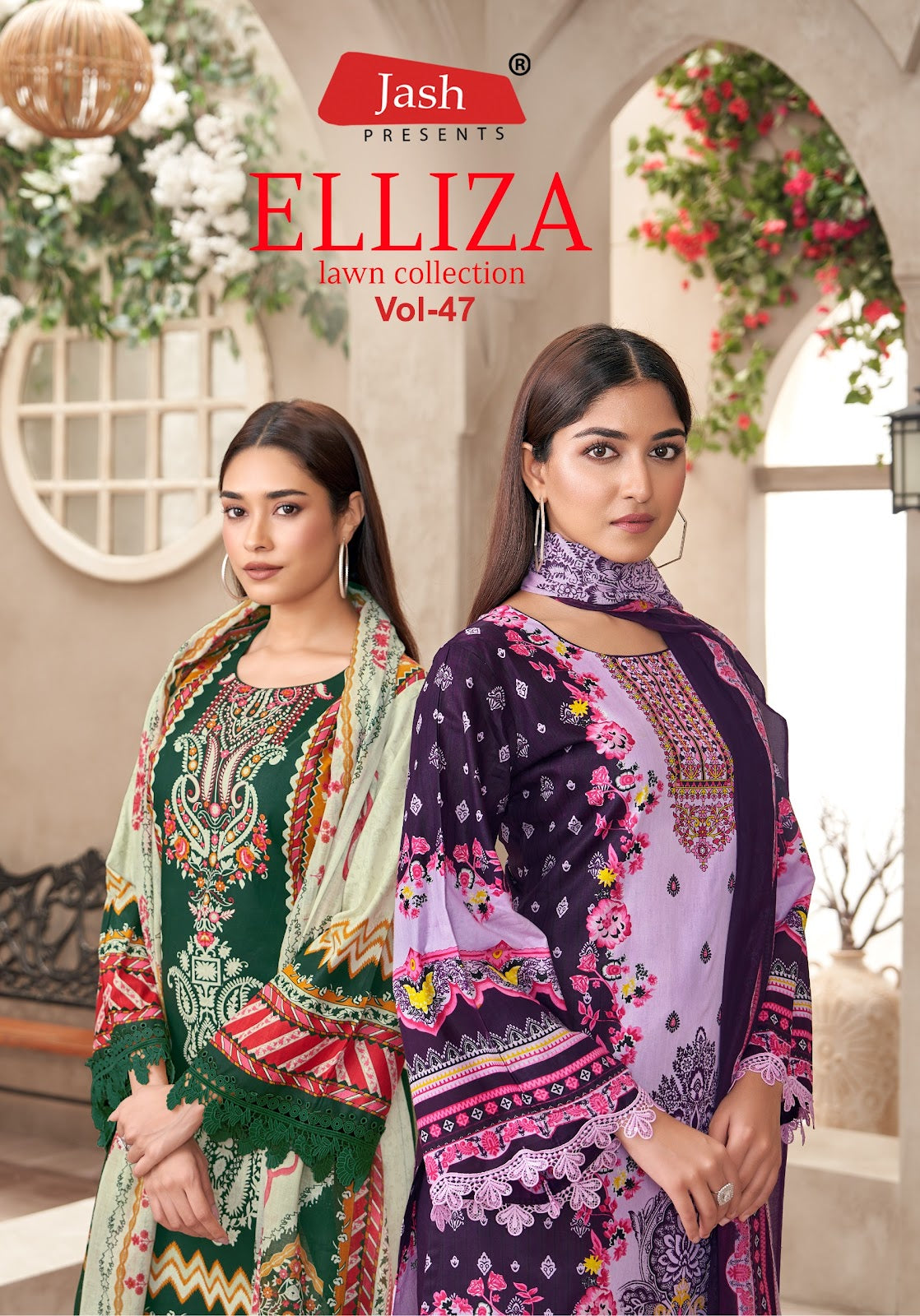 Elliza Vol 47 Jash Lawn Karachi Salwar Suits Wholesaler