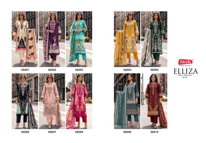 Elliza Vol 56 Jash Mix Cotton Karachi Salwar Suits Wholesaler