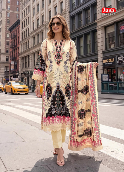 Elliza Vol 56 Jash Mix Cotton Karachi Salwar Suits Wholesaler