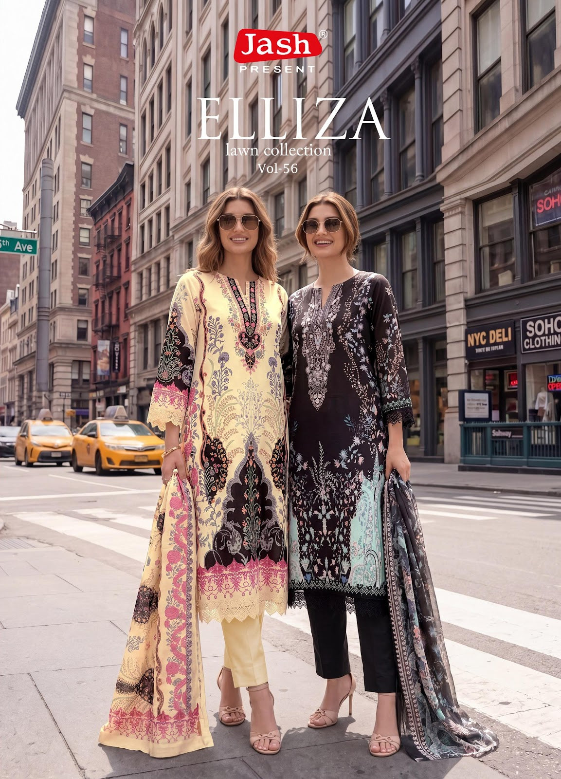 Elliza Vol 56 Jash Mix Cotton Karachi Salwar Suits Wholesaler