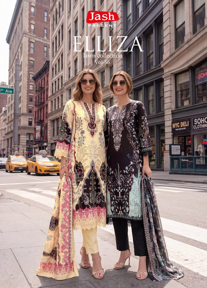 Elliza Vol 56 Jash Mix Cotton Karachi Salwar Suits Wholesaler