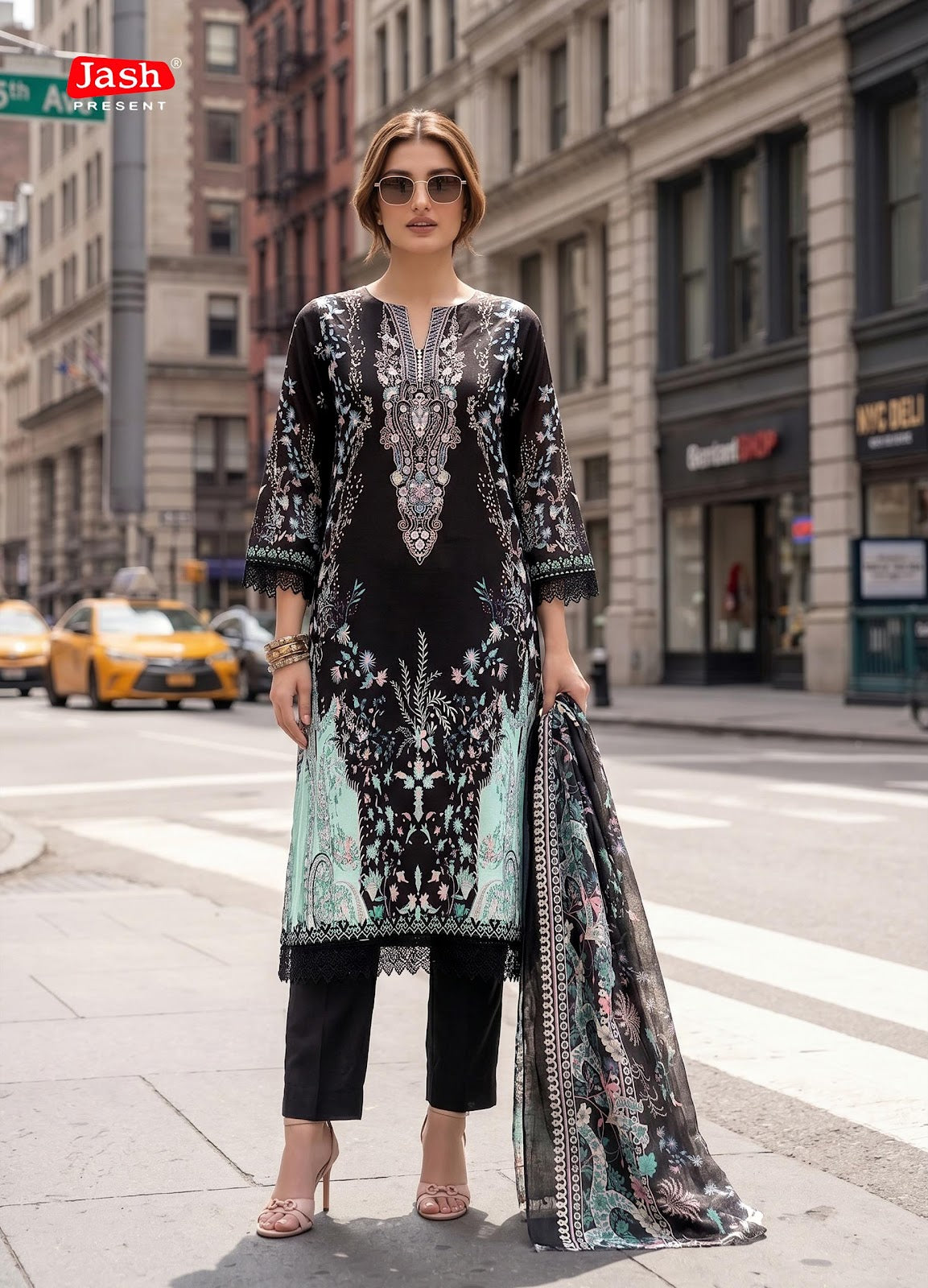 Elliza Vol 56 Jash Mix Cotton Karachi Salwar Suits Wholesaler