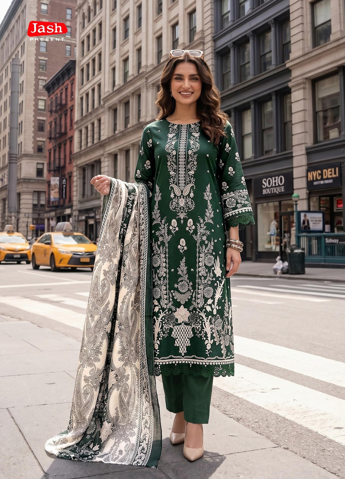 Elliza Vol 56 Jash Mix Cotton Karachi Salwar Suits Wholesaler