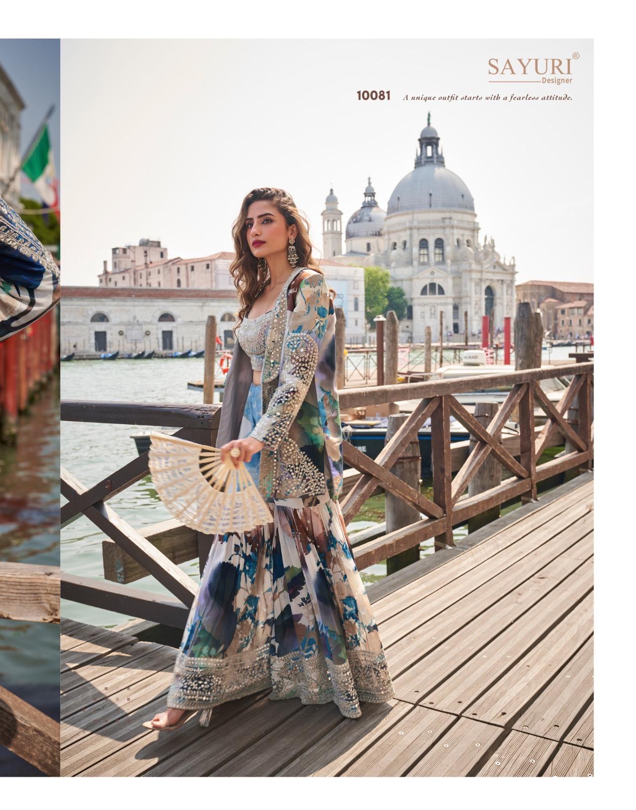 Elnaaz Sayuri Chinnon Silk Indo Western Pair Wholesaler India