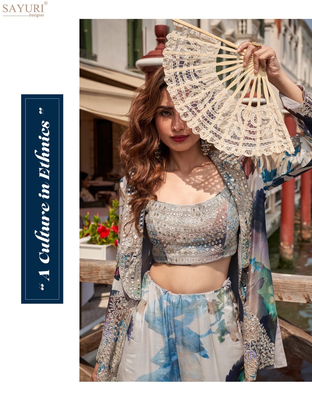 Elnaaz Sayuri Chinnon Silk Indo Western Pair Wholesaler India