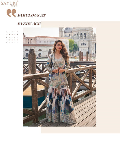 Elnaaz Sayuri Chinnon Silk Indo Western Pair Wholesaler India