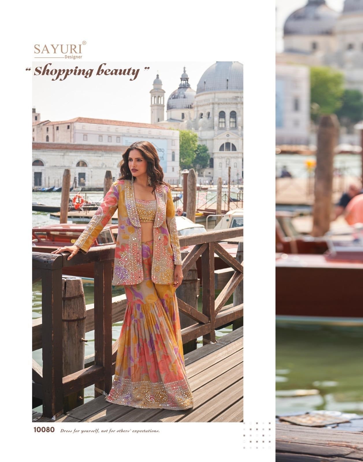 Elnaaz Sayuri Chinnon Silk Indo Western Pair Wholesaler India