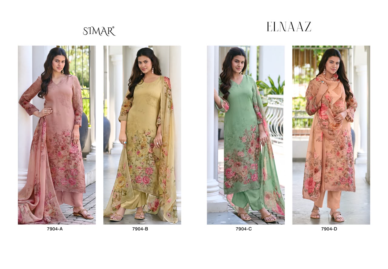 Elnaaz Simar Viscose Pant Style Suits Exporter Gujarat