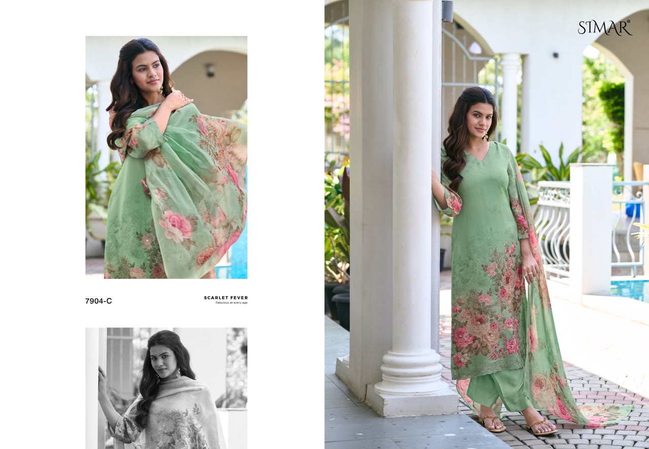 Elnaaz Simar Viscose Pant Style Suits Exporter Gujarat