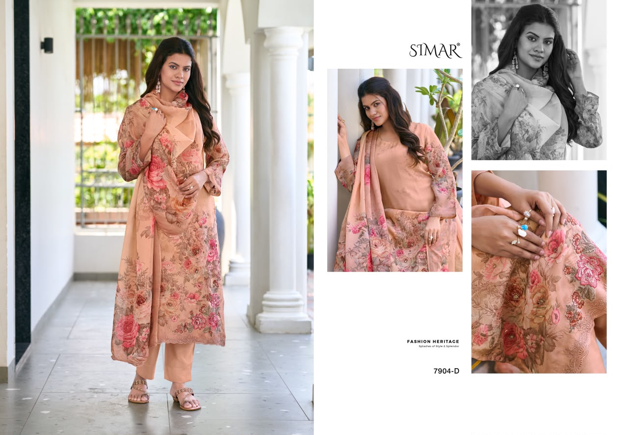 Elnaaz Simar Viscose Pant Style Suits Exporter Gujarat