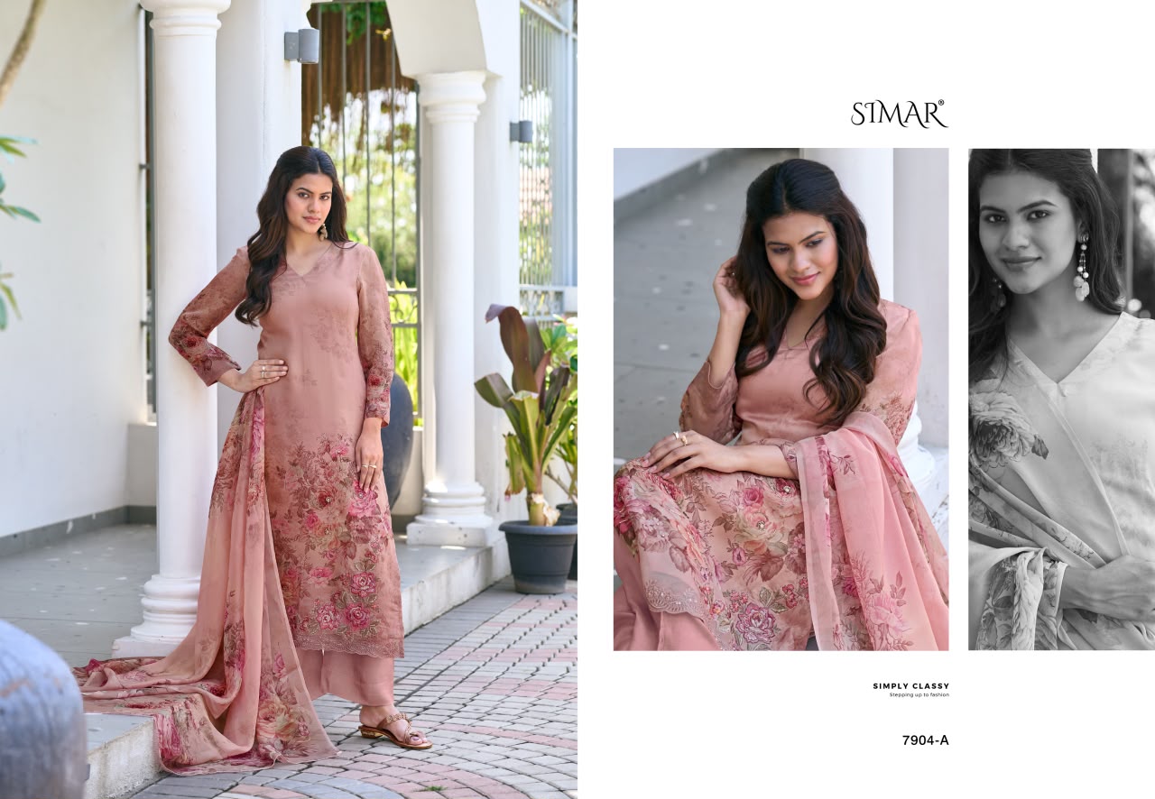 Elnaaz Simar Viscose Pant Style Suits Exporter Gujarat