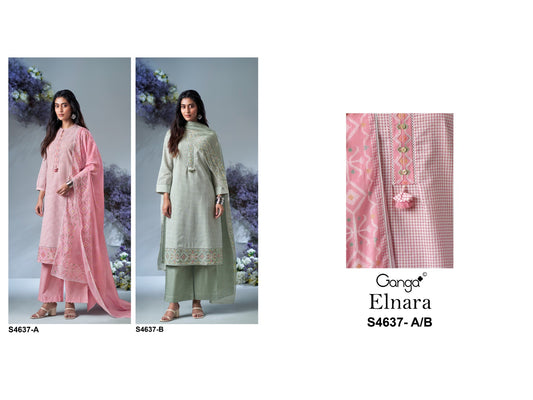 Elnara 4637 Ganga Cotton Plazzo Style Suits Wholesaler
