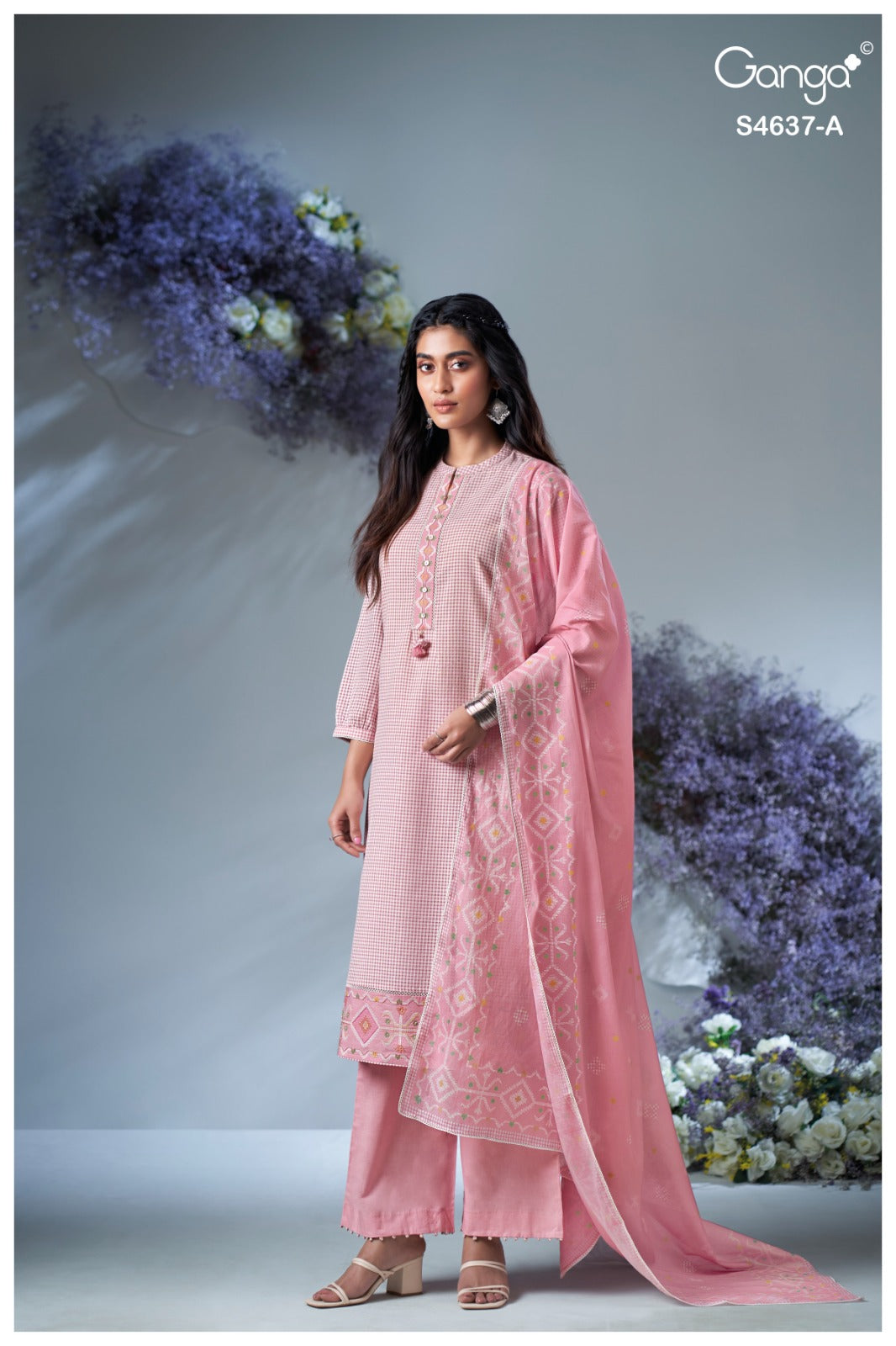 Elnara 4637 Ganga Cotton Plazzo Style Suits Wholesaler
