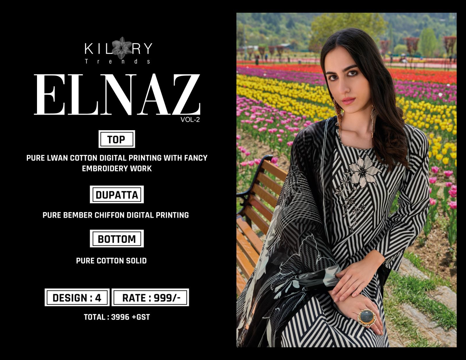 Elnaz Vol 2 Kilory Pure Lawn Pant Style Suits