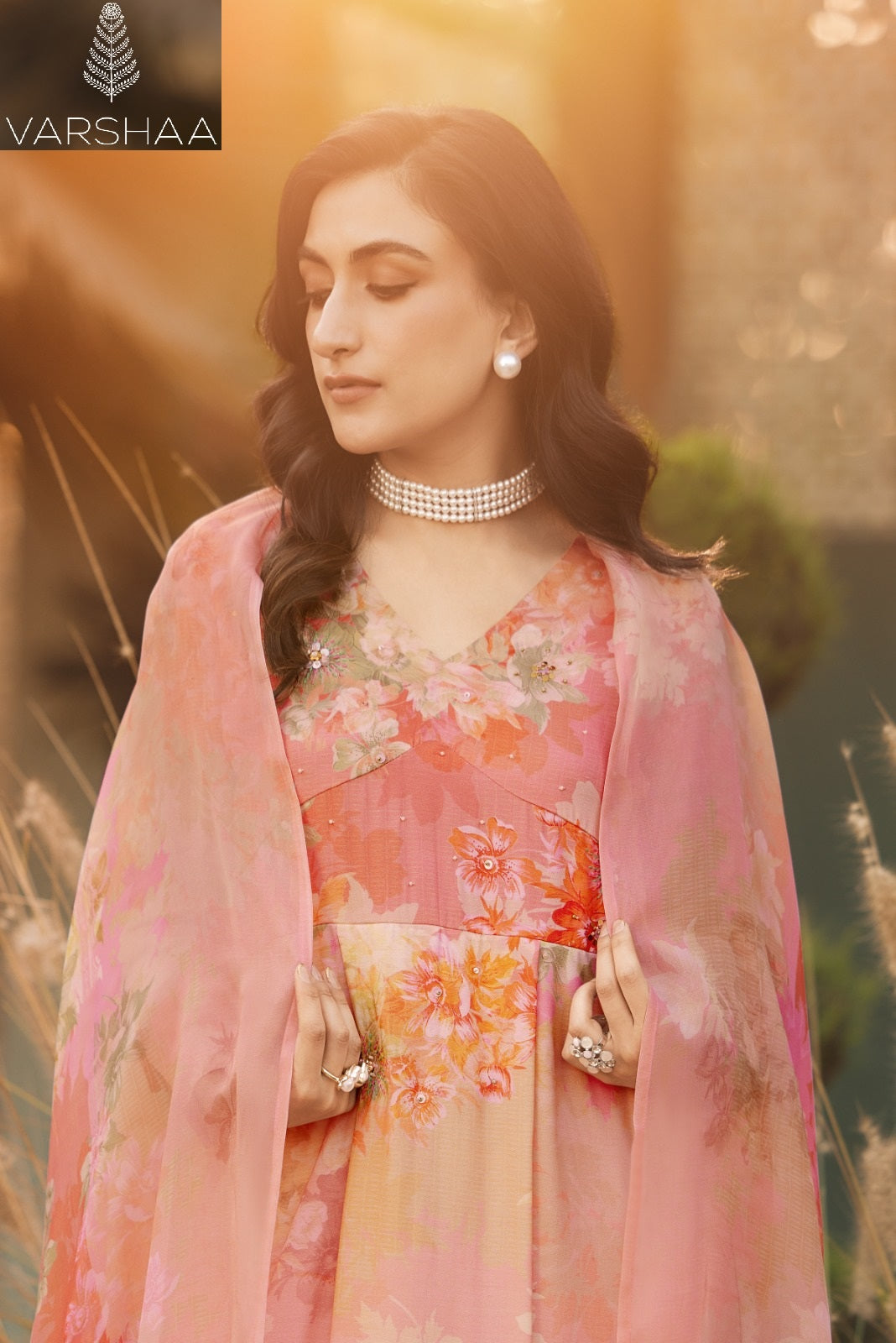 Elon Varshaa Viscose Muslin Pant Style Suits Wholesaler India
