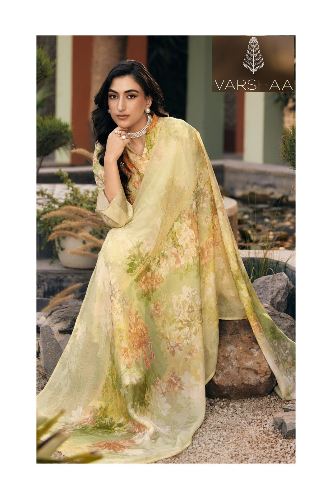 Elon Varshaa Viscose Muslin Pant Style Suits Wholesaler India