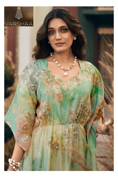 Elon Varshaa Viscose Muslin Pant Style Suits Wholesaler India