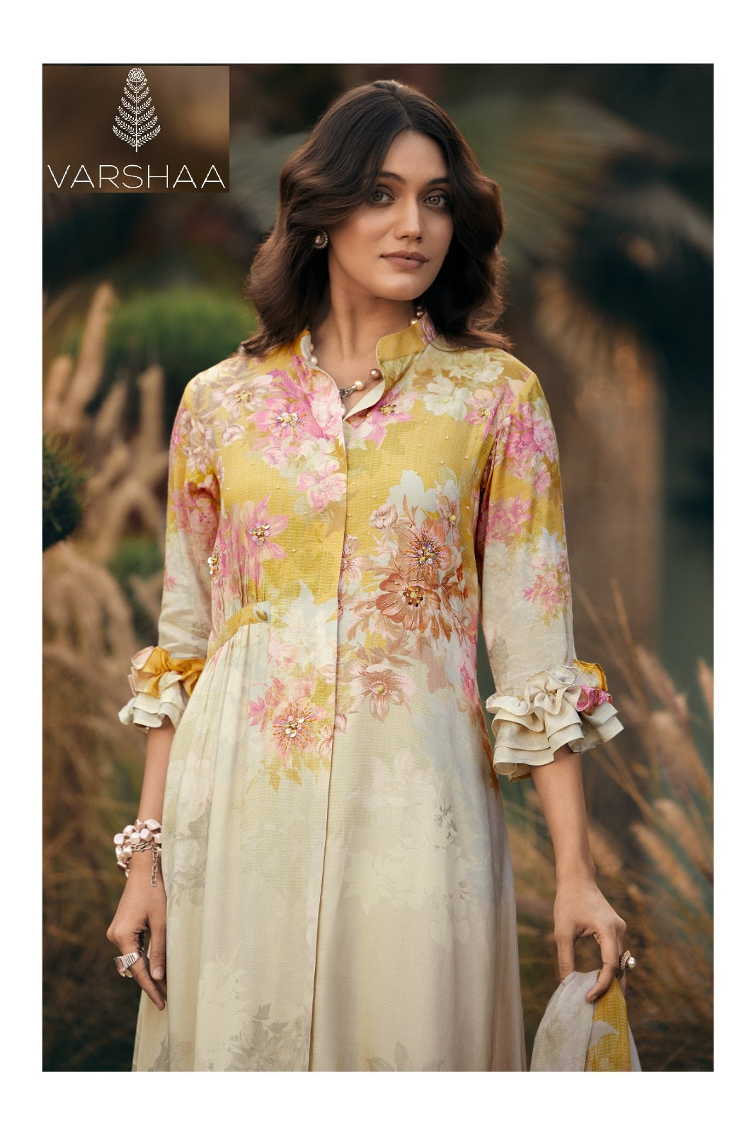 Elon Varshaa Viscose Muslin Pant Style Suits Wholesaler India
