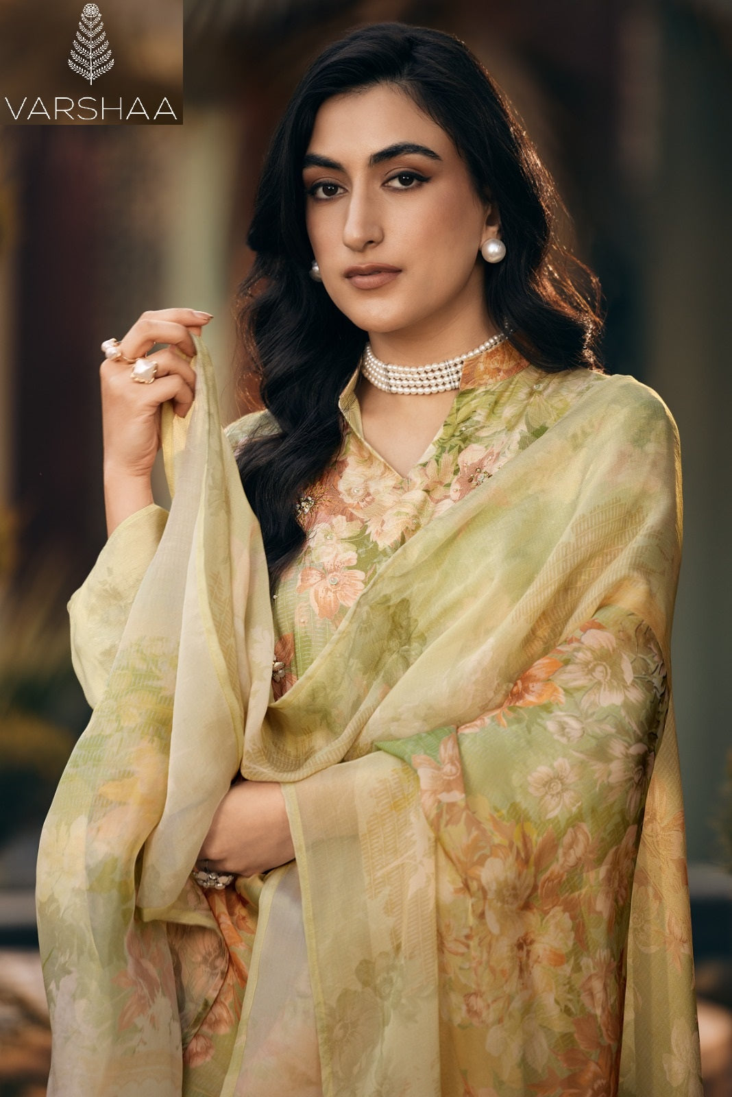 Elon Varshaa Viscose Muslin Pant Style Suits Wholesaler India