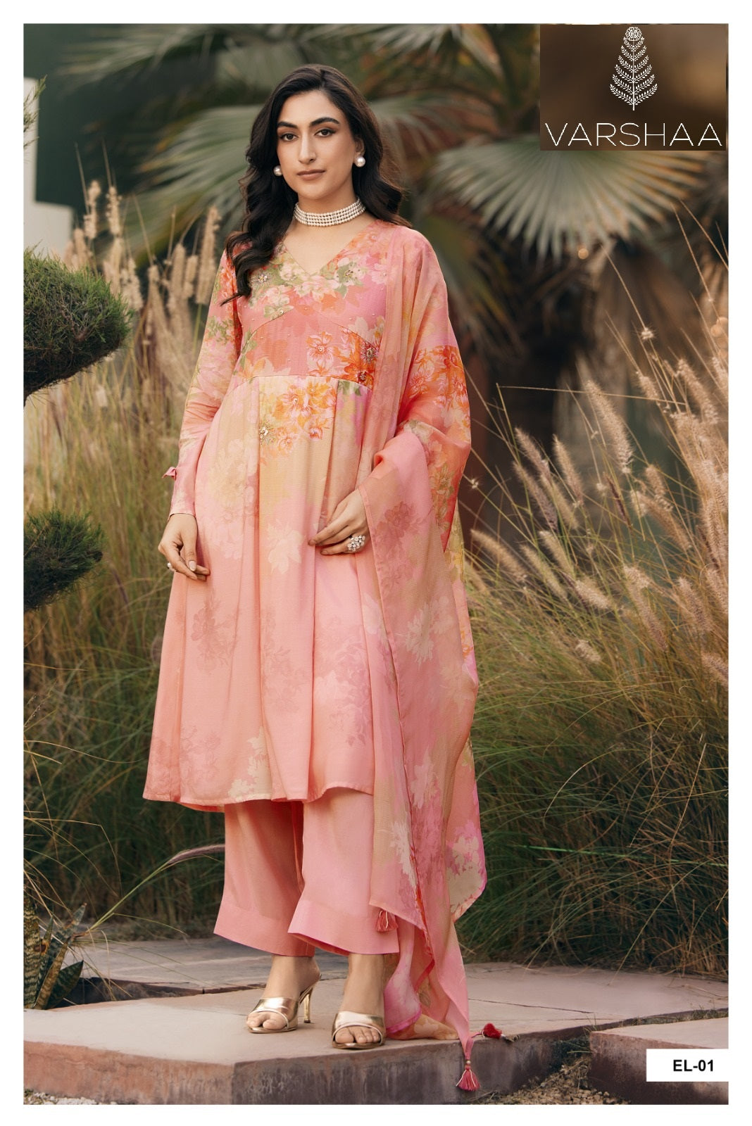 Elon Varshaa Viscose Muslin Pant Style Suits Wholesaler India