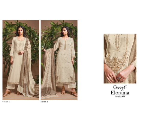 Eloraina Ganga Premium Cotton Plazzo Style Suits Manufacturer India
