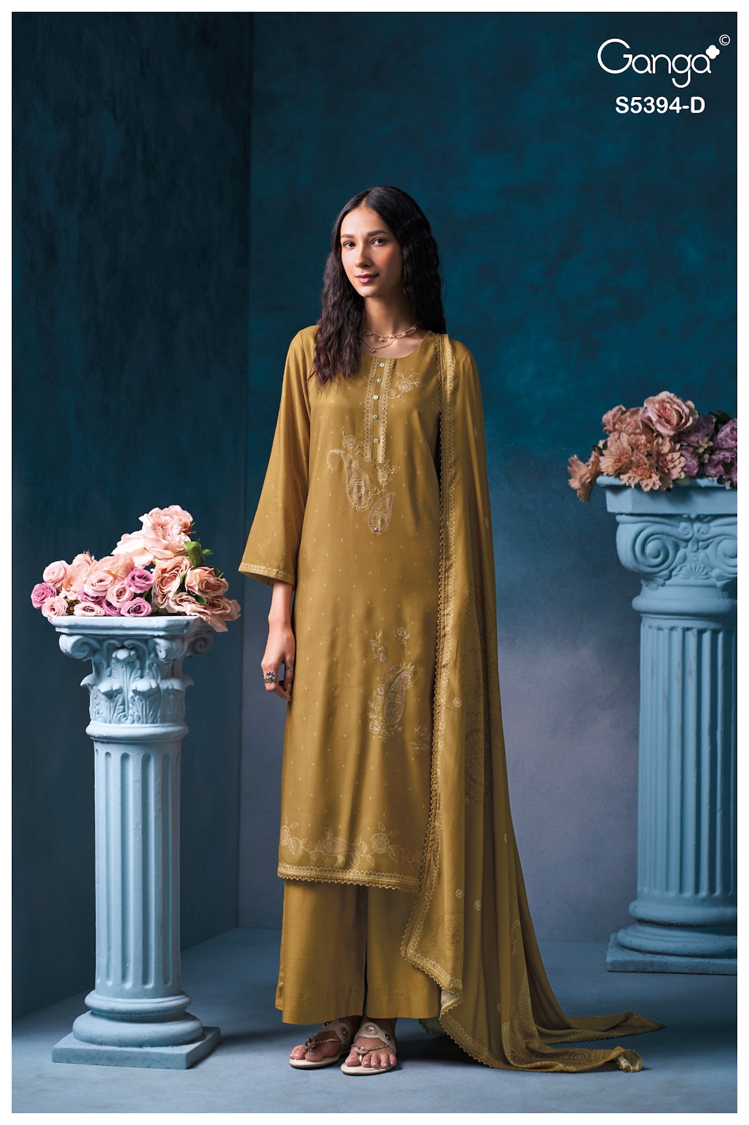 Elvaya S5394 Ganga Wool Pashmina Suits Manufacturer
