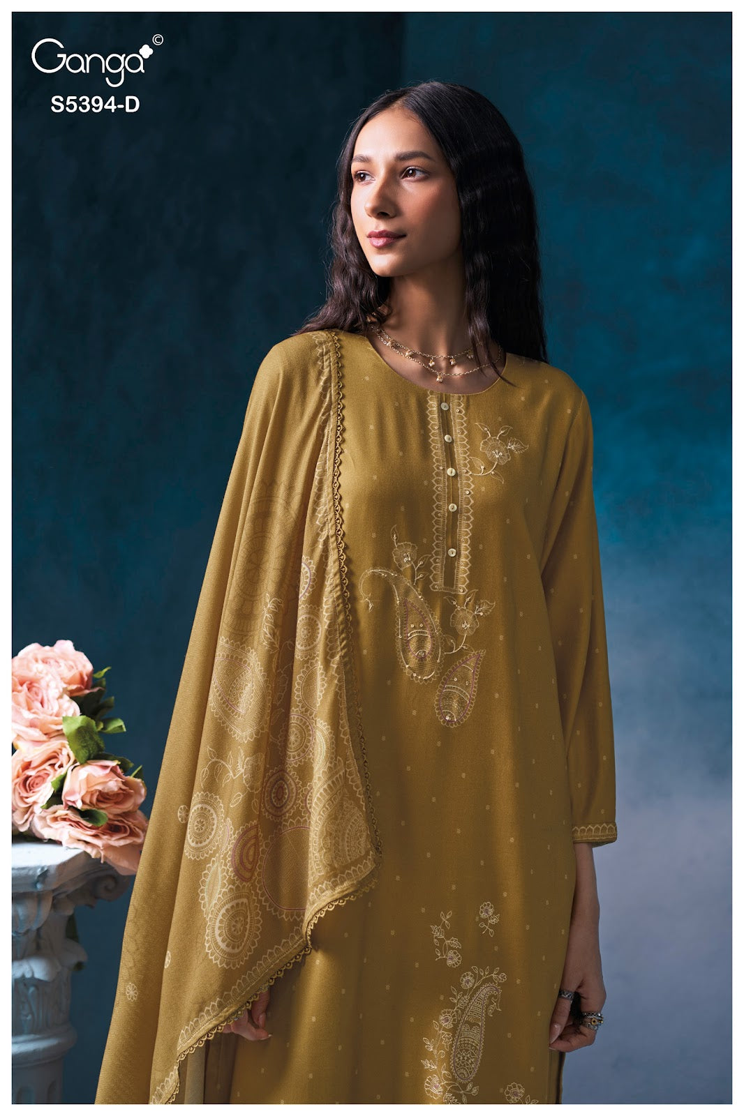 Elvaya S5394 Ganga Wool Pashmina Suits Manufacturer