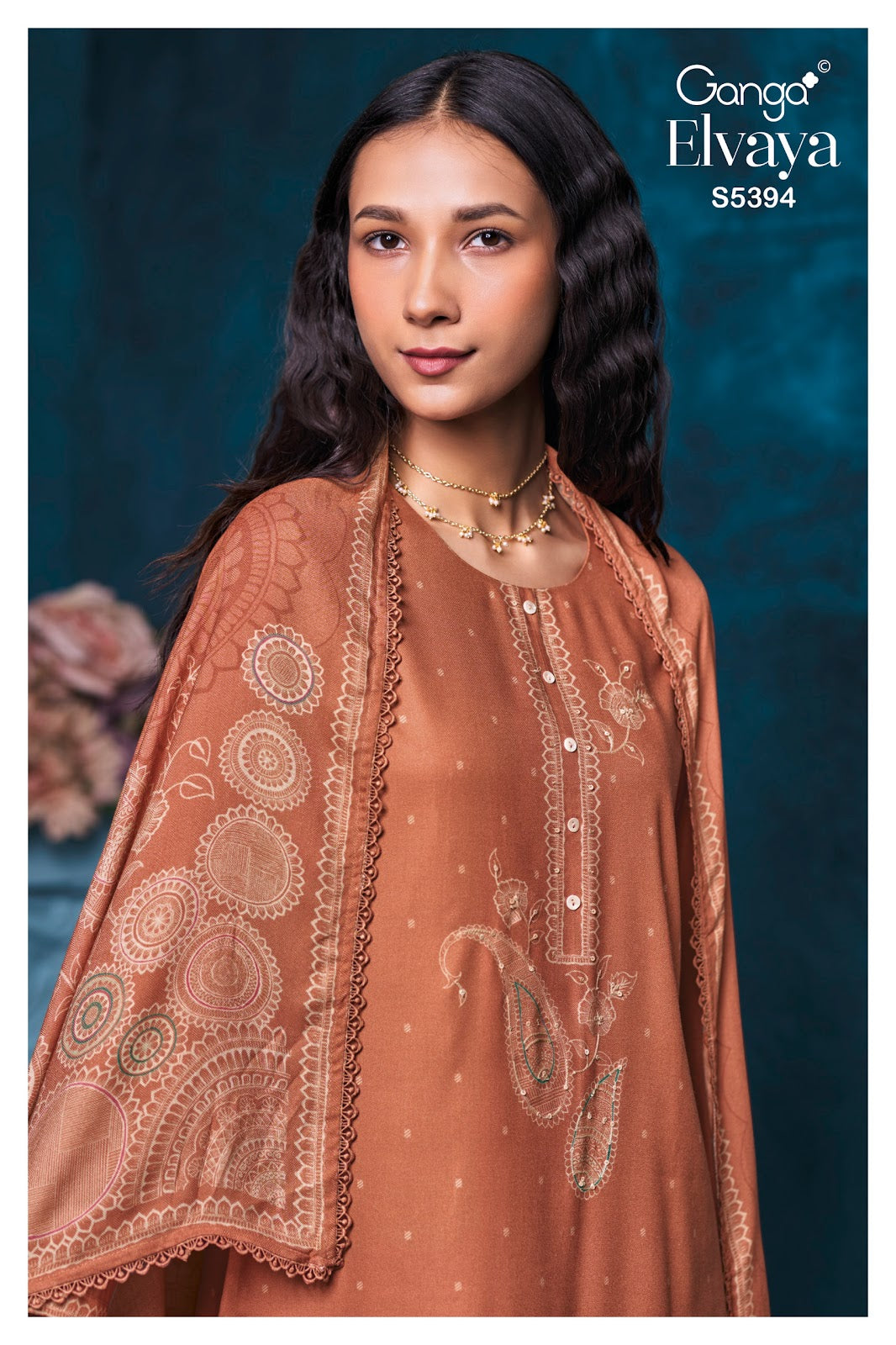 Elvaya S5394 Ganga Wool Pashmina Suits Manufacturer