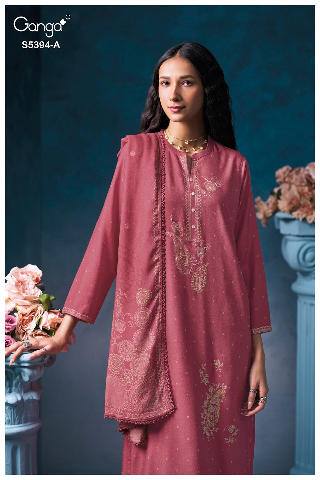 Elvaya S5394 Ganga Wool Pashmina Suits Manufacturer