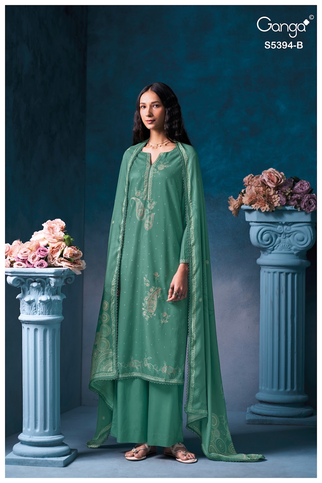 Elvaya S5394 Ganga Wool Pashmina Suits Manufacturer