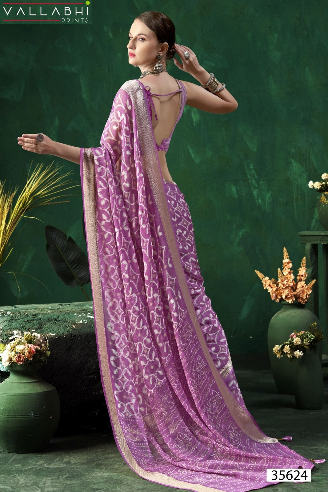 Elvisha Vallabhi Prints Chiffon Sarees Wholesaler Ahmedabad
