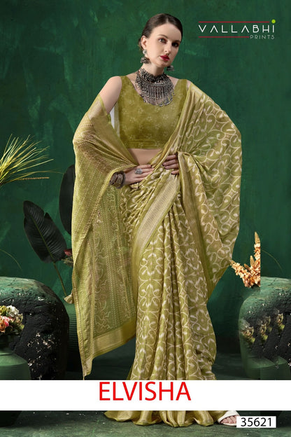 Elvisha Vallabhi Prints Chiffon Sarees Wholesaler Ahmedabad