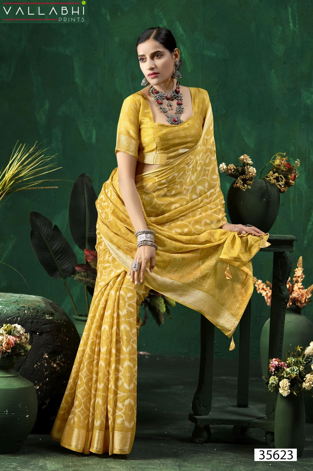 Elvisha Vallabhi Prints Chiffon Sarees Wholesaler Ahmedabad